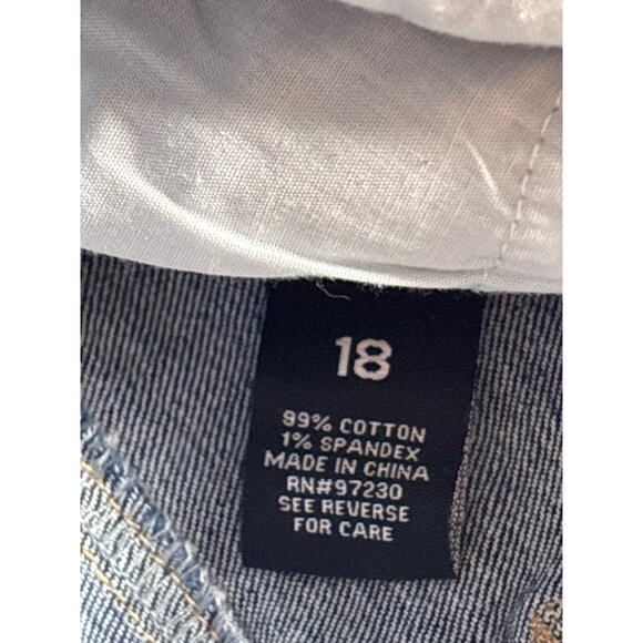 Almost Famous Super High Rise Denim Shorts Acid Wash Size 18 Cut Off New - Picture 7 of 7